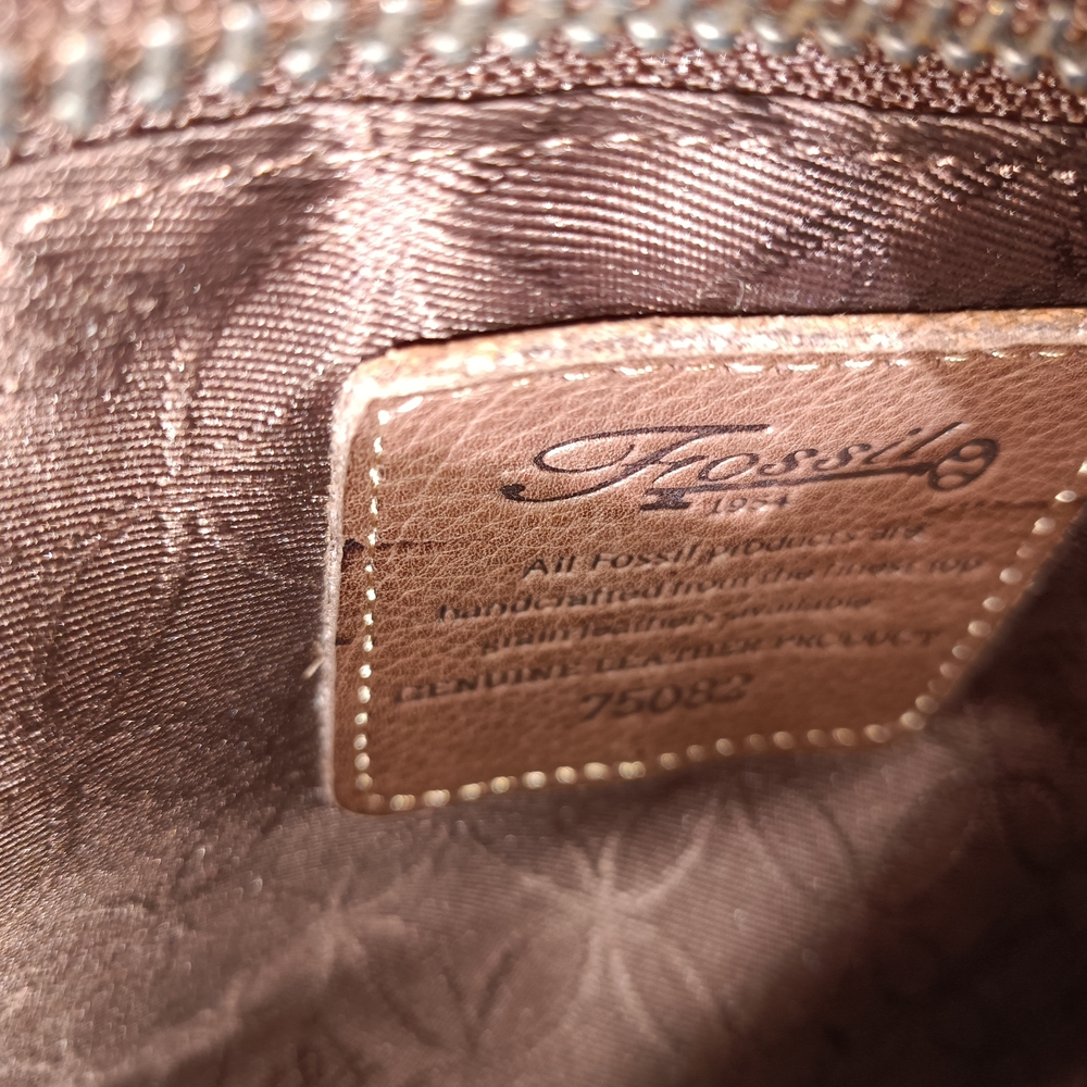 Brown Fossil Leather Crossbody Bag - Picture 2 of 3
